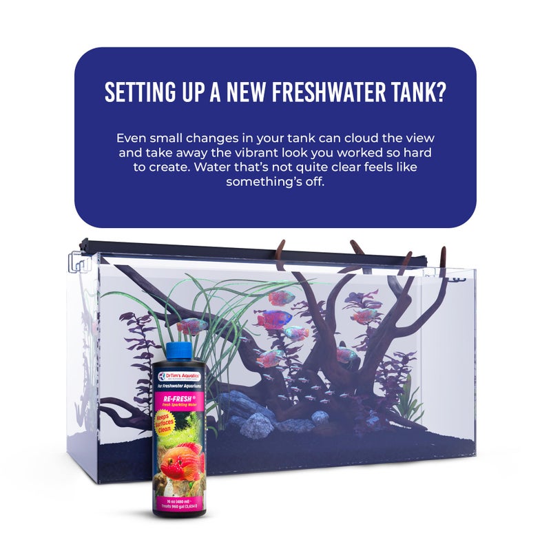 DrTim's Aquatics DrTimâ€™s Aquatics Freshwater RE-Fresh for Natural Fresh Sparkling Water â€“ For Fish Tanks, Aquariums â€“ Reduce Organics, Preserve Clean Waters, Odor Free, Eco-Friendly, 100% Natural â€“ 16 Oz. - Image 2